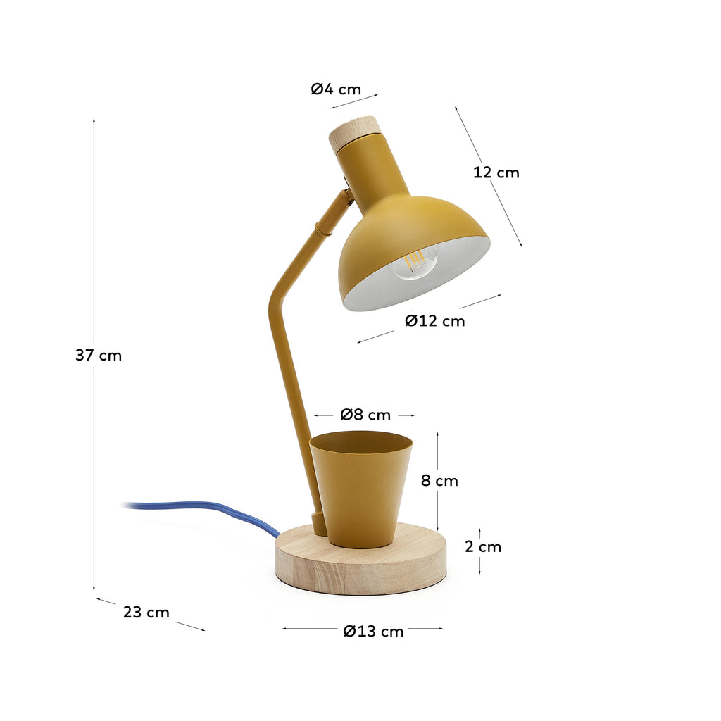 Stona lampa Katia od drveta