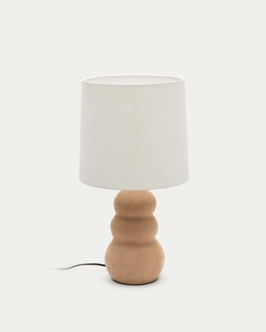 Stona lampa od terakote Madsen sa belim abažurom