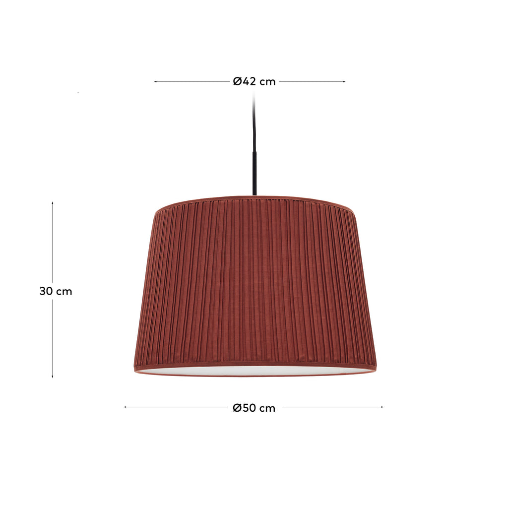 Guash sjenilo za plafonsku lampu u terakoti, Ø 50 cm