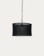 Mariela abažur za plafonsku lampu od lana u crnoj boji, Ø 50 x 30 cm