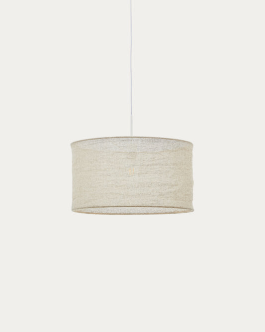 Mariela abažur za plafonsku lampu od lana u bež boji, Ø 50 x 30 cm