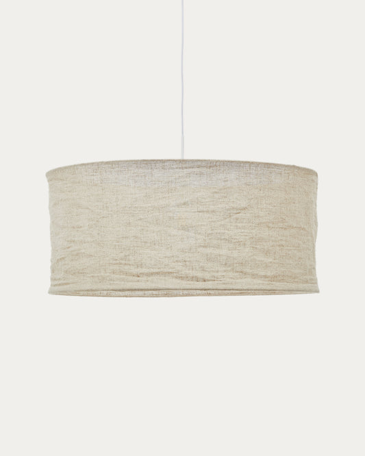 Mariela linen ceiling lamp shade in a beige finish Ø 80 x 40 cm