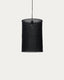 Mariela abažur za plafonsku lampu od lana u crnoj boji, Ø 40 x 60 cm