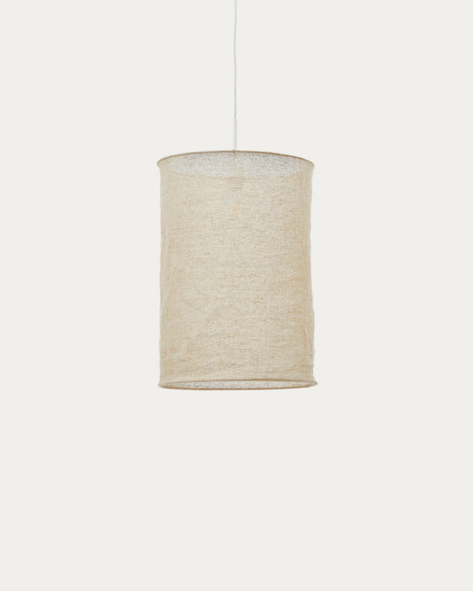 Mariela abažur za plafonsku lampu od lana u bež boji, Ø 40 x 60 cm
