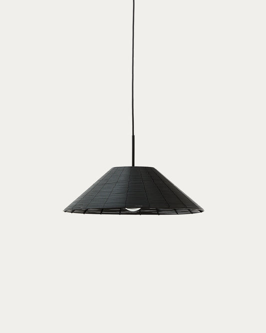 Saranella abažur za spoljnu plafonsku lampu od crnog sintetičkog ratana, Ø 50cm