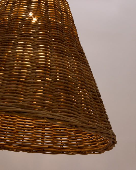 Calvia ceiling lamp shade made of rattan in a natural finish Ø 60 cm