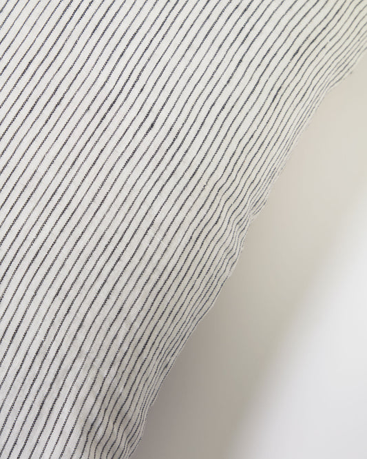Marena cushion cover made of 100% linen with black stripes 45 x 45 cm