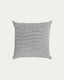 Marena 100% linen cushion cover with black and white stripes 45 x 45 cm