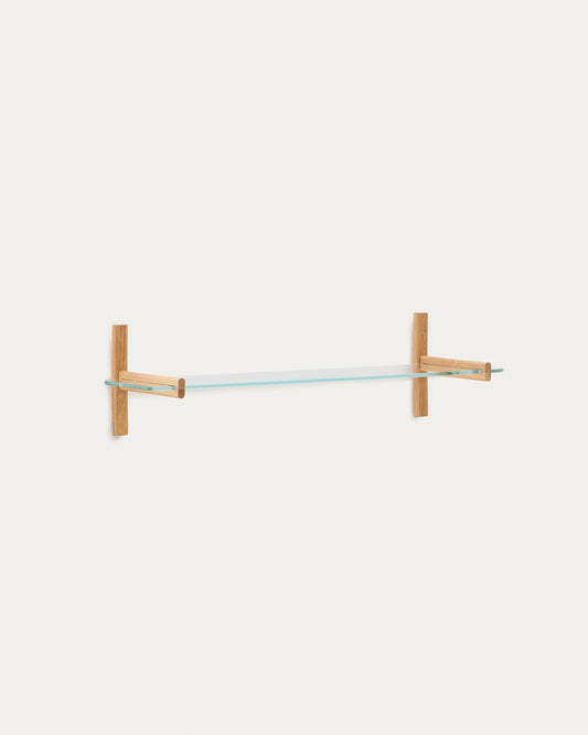 Sitra modularna polica, 1 staklena polica i masivno hrastovo drvo, 110 cm, FSC Mix Credit