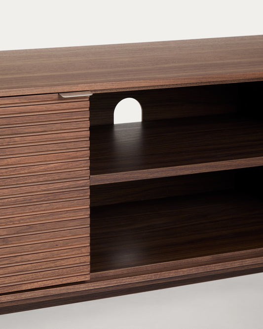 Norlen 3-seat TV cabinet with 3 doors in walnut veneer FSC Mix Credit 150 x 40 cm