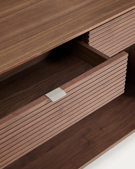 Norlen sideboard with 2 drawers and a shelf in walnut veneer FSC Mix Credit 120 x 81 cm