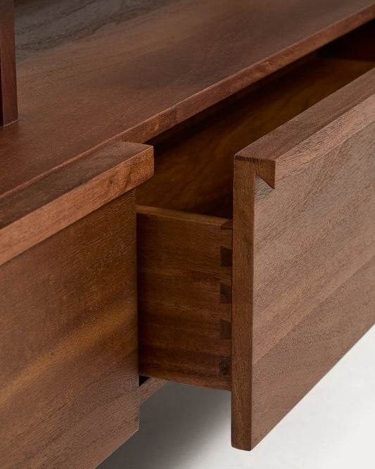 TV komoda Norani od masivnog drveta akacije sa furnirom od akacije 200 x 50 cm