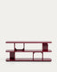 Aduma maroon glossy-finish lacquered MDF shelving unit FSC 100% 160 x 65 cm