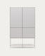 Vedrana 4-door tall sideboard white lacquered MDF 97.5 x 160 cm