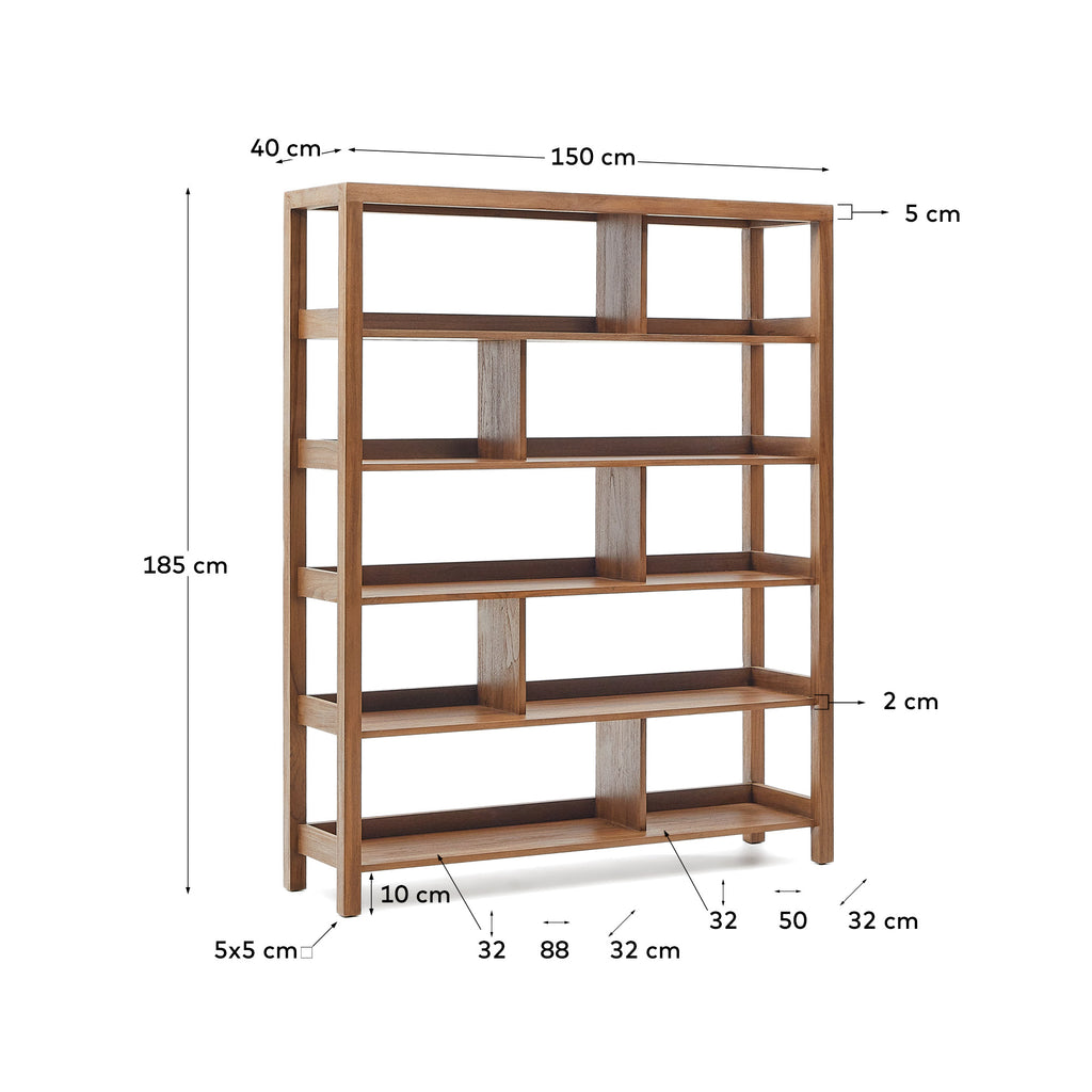 Sashi regal od punog tikovinog drveta 150 x 185 cm