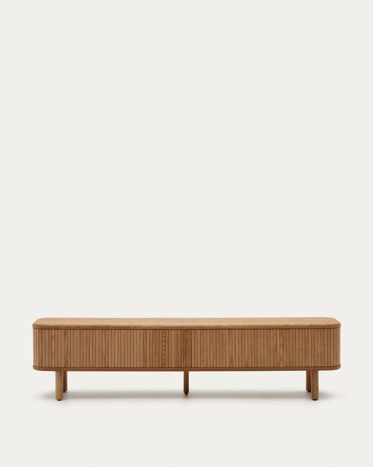 Mailen tV postolje sa 2 vrata od jasenovog furnira sa prirodnom završnom obradom 200 x 50 cm