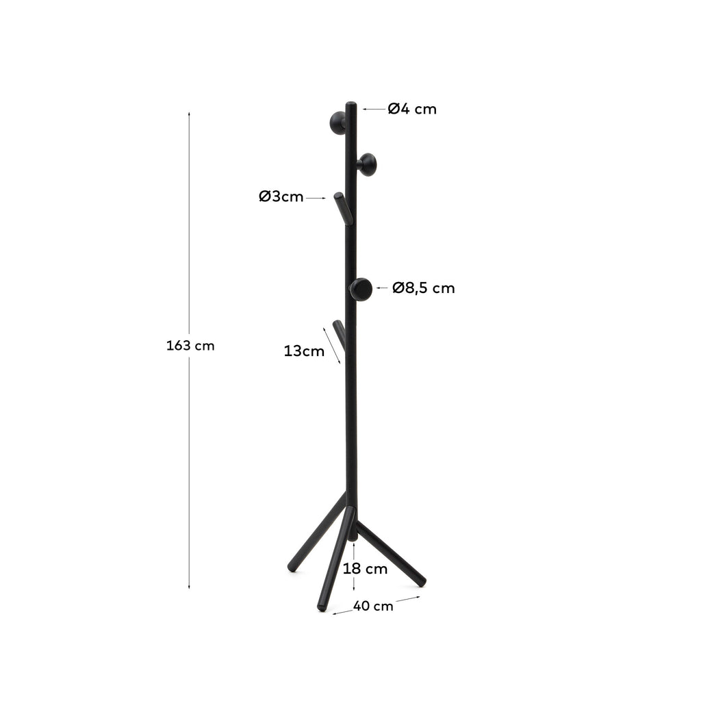 Nadue stalak za kapute od masivnog bukovog drveta sa prirodnom završnom obradom 170 cm