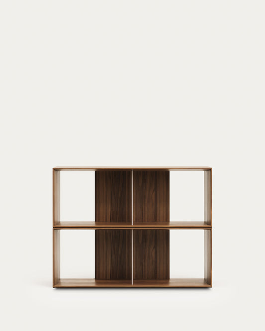 Litto set od 2 modularna elementa za odlaganje od orahovog furnira, 101 x 76 cm