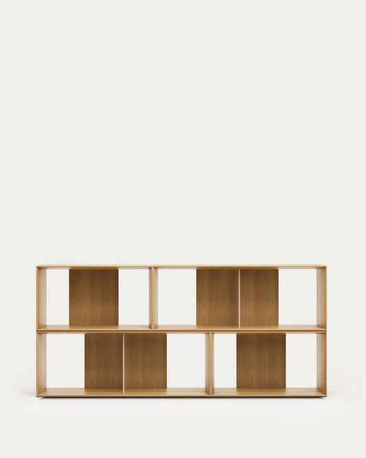 Litto set od 4 modularna elementa za odlaganje od hrastovog furnira, 168 x 76 cm