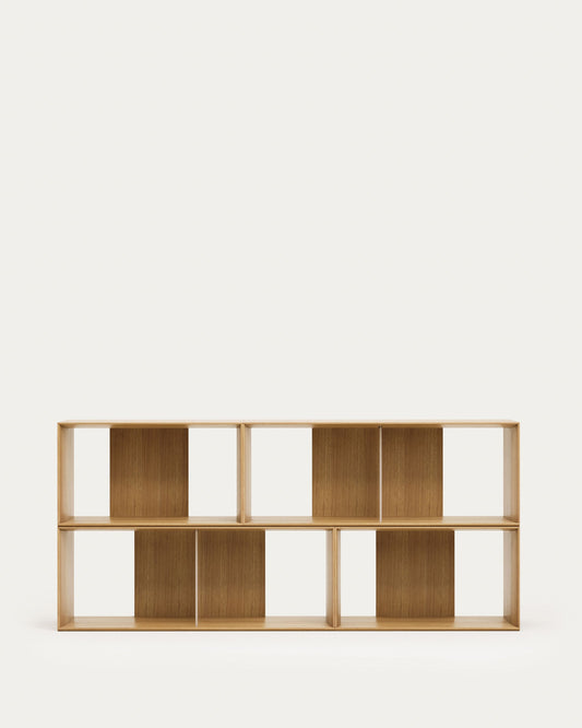 Litto set od 4 modularna elementa za odlaganje od hrastovog furnira, 168 x 76 cm