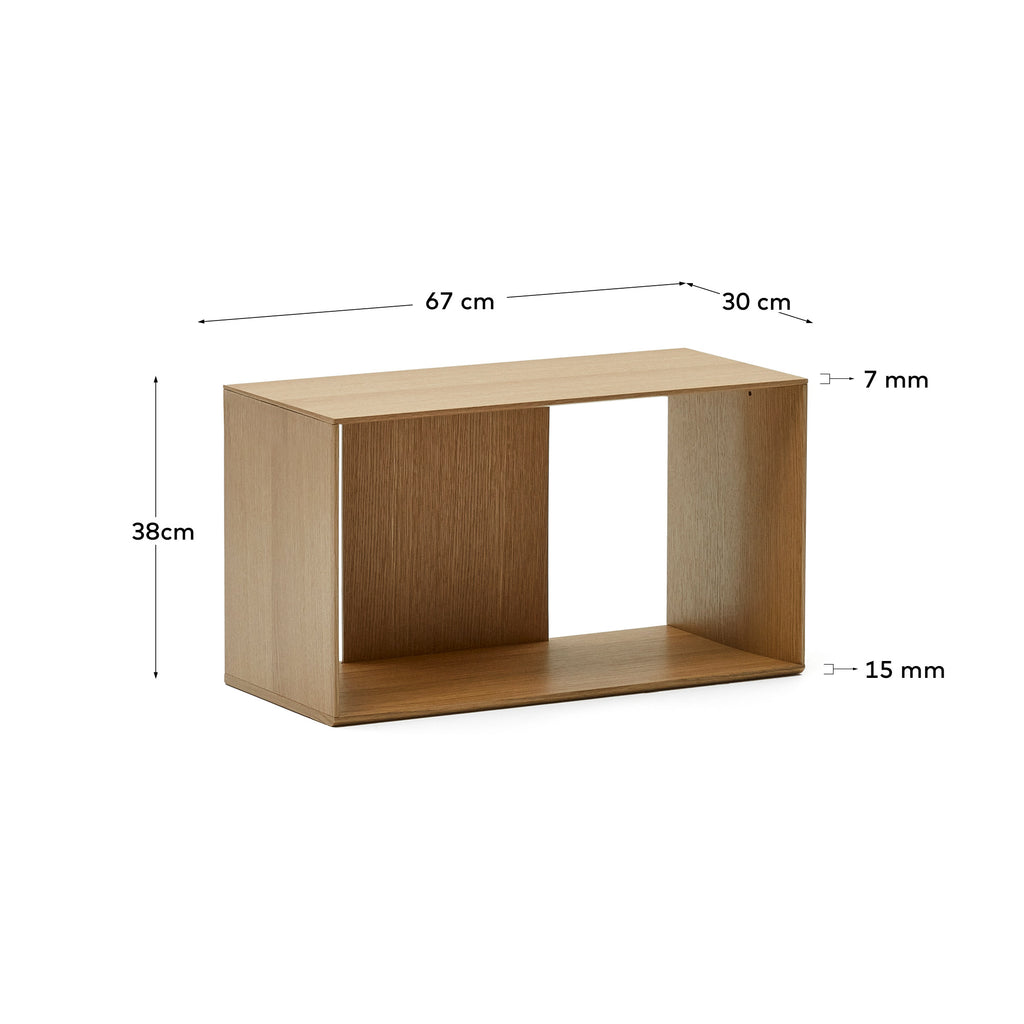 Litto set od 6 modularnih regala u hrastovom furniru, 168 x 114 cm