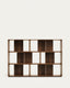 Litto set od 6 modularnih regala u furniru orahovog drveta, 168 x 114 cm