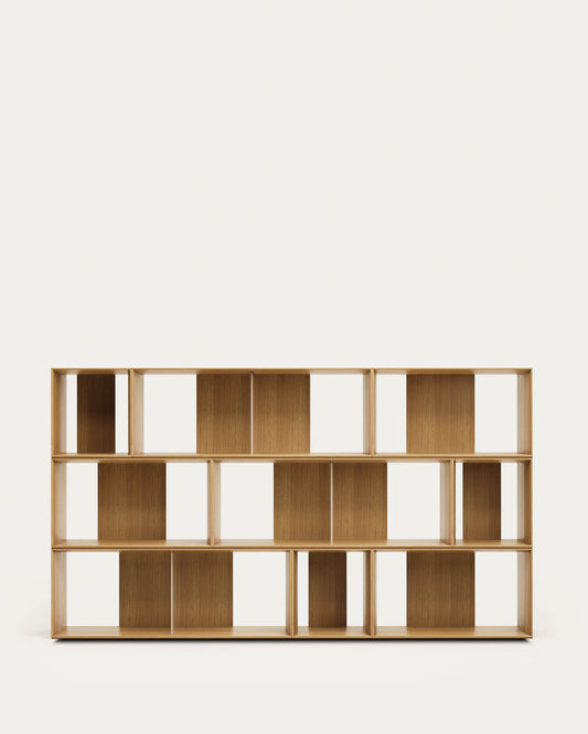 Litto set od 9 modularnih elemenata za odlaganje od hrastovog furnira, 202 x 114 cm