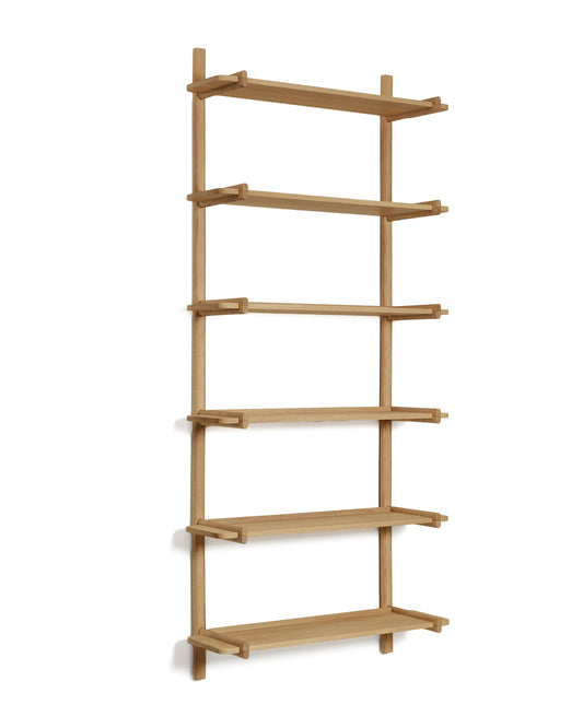 Sitra modularna polica, 6 polica od punog hrastovog drveta u prirodnoj završnoj obradi, 90 cm, FSC Mik Credit