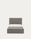 Nahiri bed with lifting mechanism, gray, for mattress 90 x 200 cm