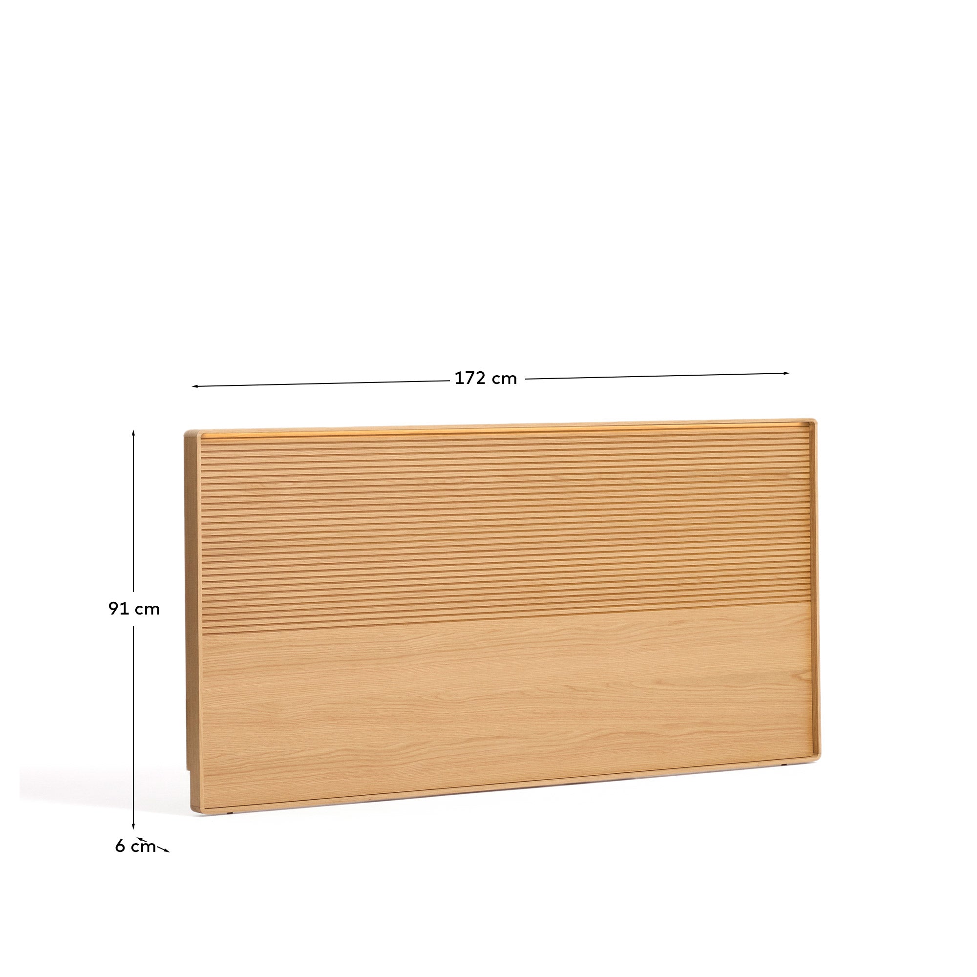 Uzglavlje Norlen od furnira hrasta u prirodnoj nijansi sa LED svetlom za krevet do 160 cm FSC Mix Credit