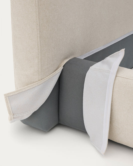 Cover for beige Block bed for mattress 90 x 200 cm