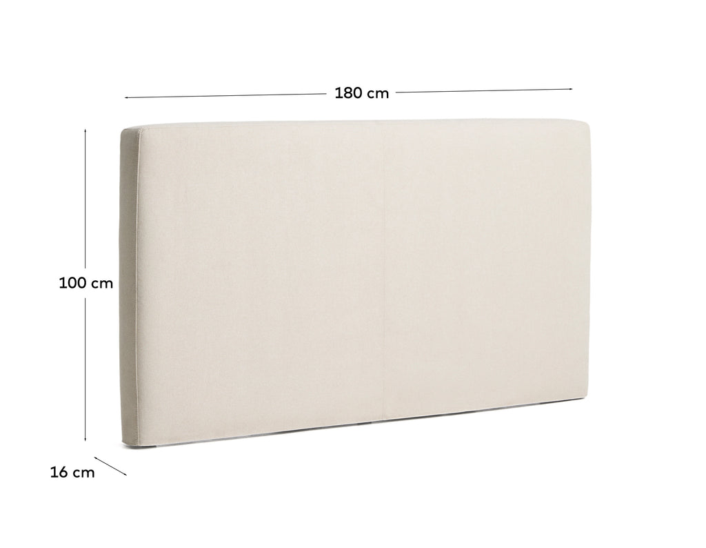 Blok ecru headboard with removable cover for bed up to 160cm
