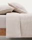 Simmel grey linen blend duvet and pillow cover set for 90 cm bed