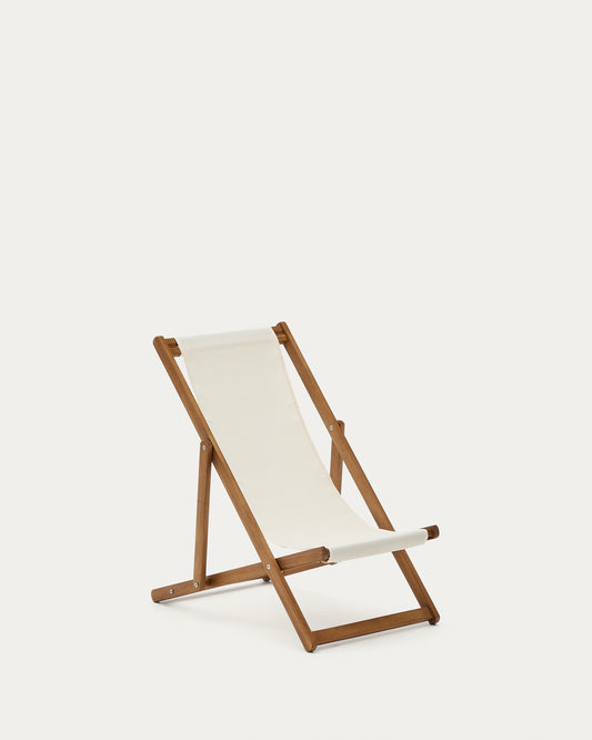 Adredna dečija bež mreža na rasklapanje od FSC 100% punog bagremovog drveta