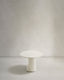 Albanella stočić za kafu od cementa sa sjajnom belom završnom obradom Ø65cm