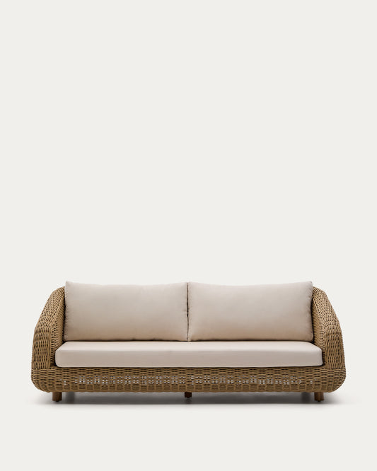 Meria trosed od sintetičkog ratana sa nogicama od FSC 100% punog bagremovog drveta 208cm