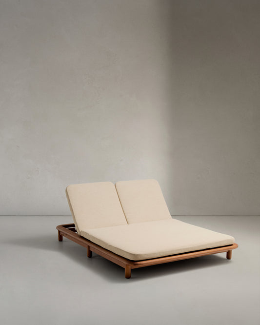 Dupla ležaljka turqueta od FSC 100% punog tikovinog drveta