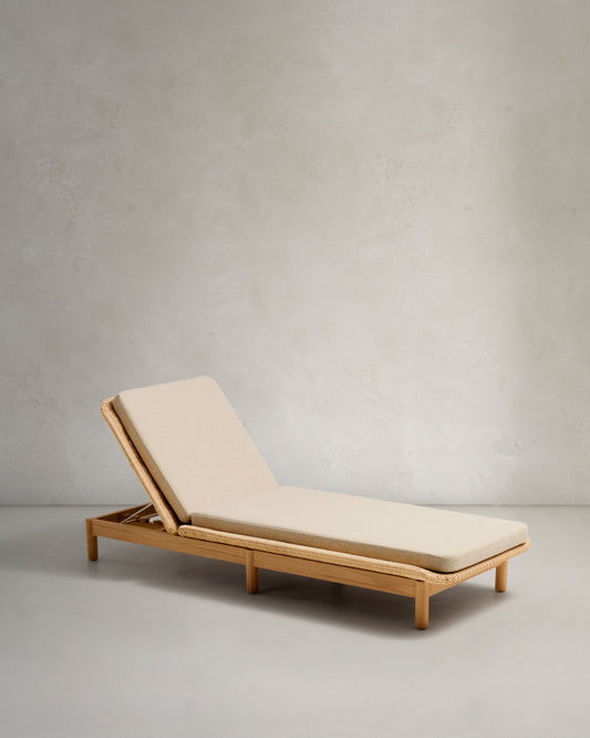 Galea ležaljka od FSC 100% punog tikovinog drveta i sintetičkog ratana