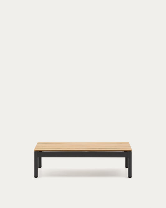 Sorells stočić za kafu od sivog aluminijuma i tikovine 52,4 x 91 cm FSC 100%