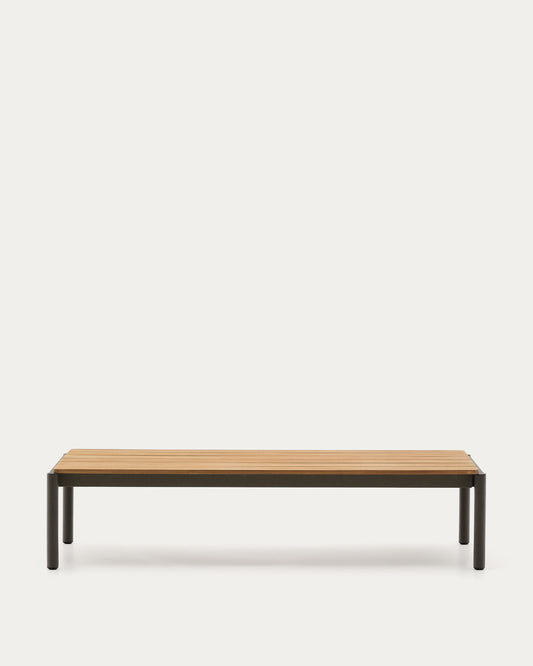 Sorells stočić za kafu od zelenog aluminijuma i tikovine 63 x 144,6 cm FSC 100%