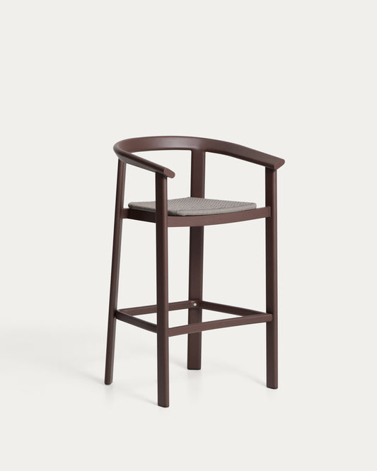 Erice tabure od aluminijuma i braon užeta, 75cm