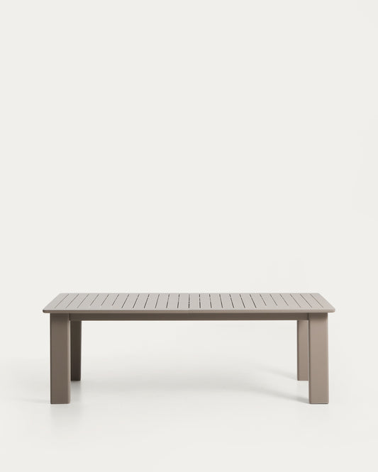Livorno extendable table in taupe aluminium 233(350) x 100 cm
