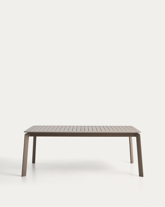 Brela taupe rasklopivi sto od aluminijuma, 205(287) x 100cm