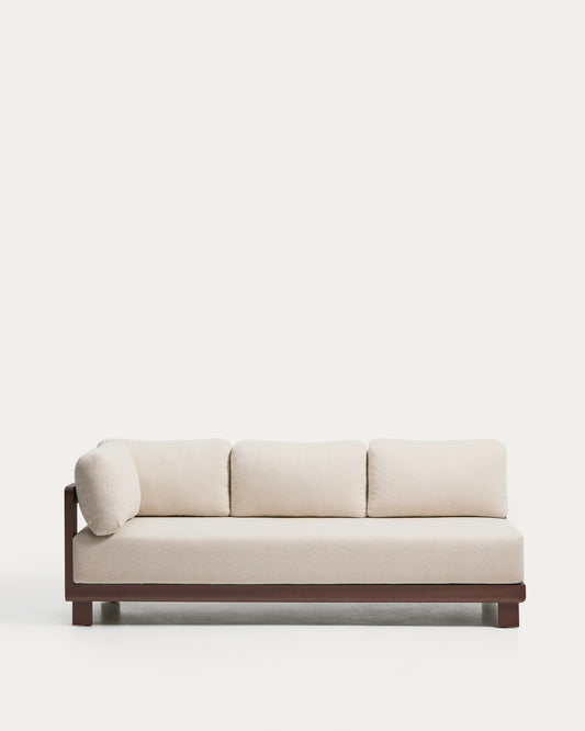 Nerano sofa za 3 osobe od braon aluminijuma, 208 cm