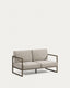 Comova 100% baštenska sofa za 2 osobe od svetlosivog i zelenog aluminijuma, 150 cm