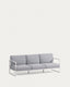 Comova 100% spoljna troseda sofa od plavo-belog aluminijuma, 222 cm