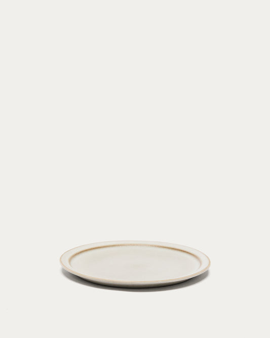 Bela keramička ploča za desert Coval