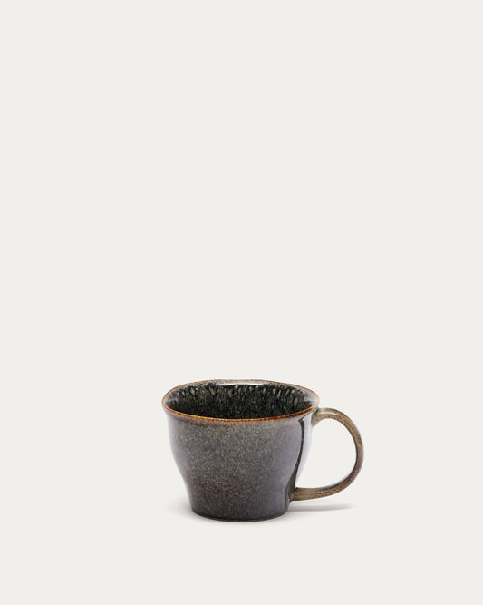 Large brown ceramic Coval mug