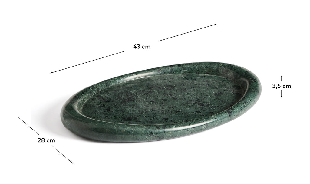 Lenorel green marble tray 43 x 28 cm