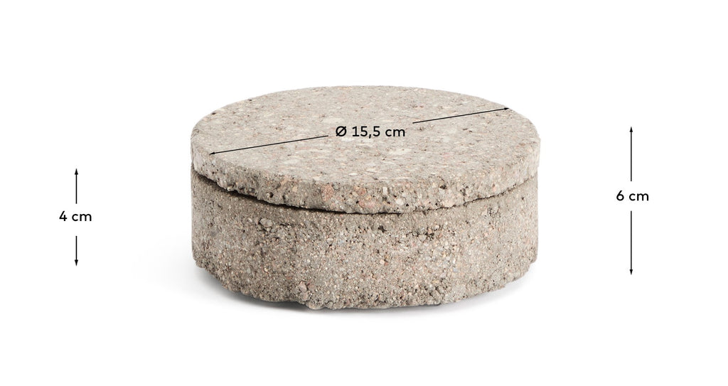 Mirani decorative stone box Ø 15 cm